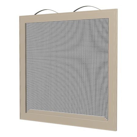 24 in W x 55 in H Single-Hung Window Screen, SH2, Aluminum Mesh, Almond -  RITESCREEN, SH2-A29-MSAL-L00-H55-W24